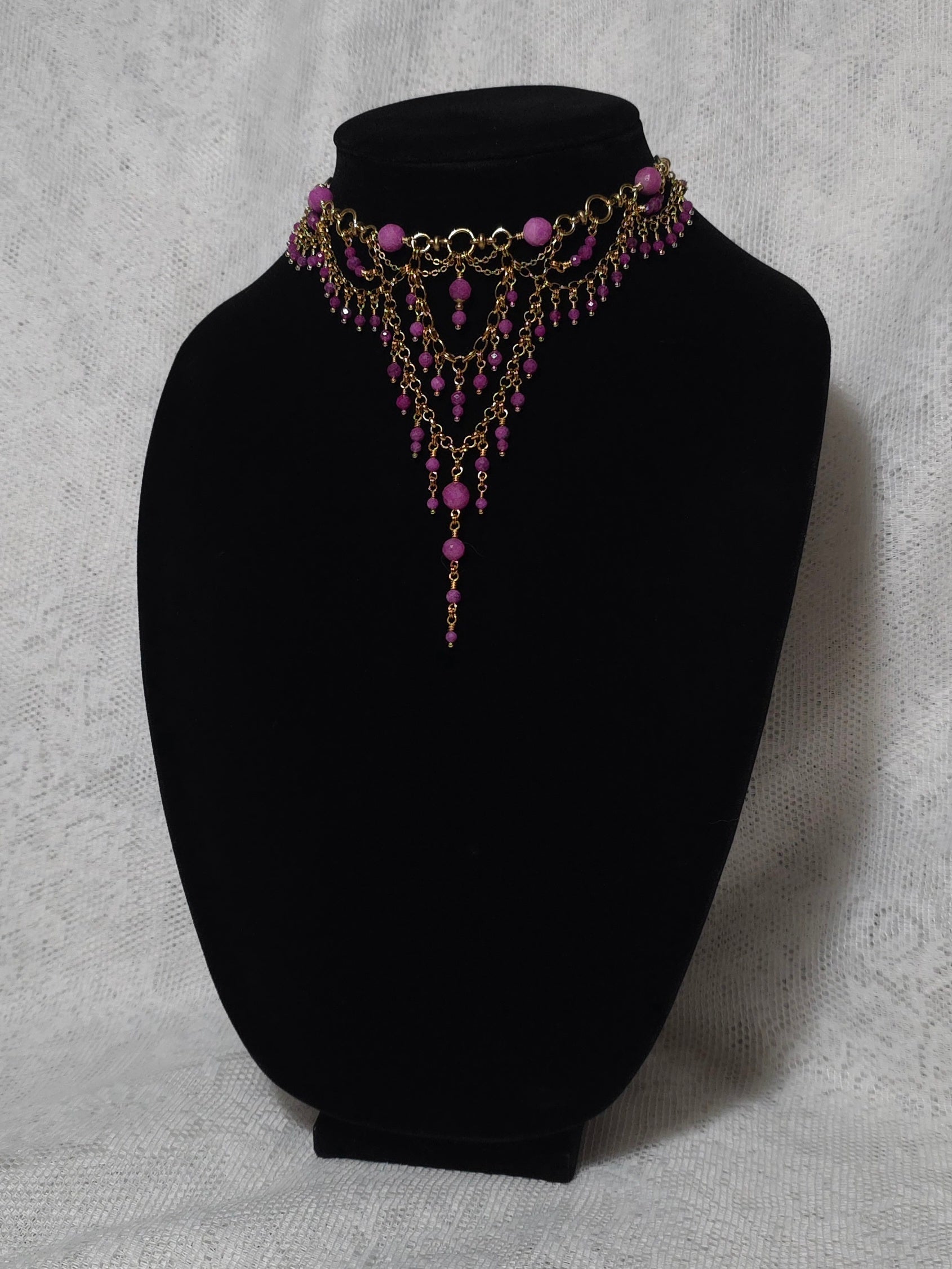 FOREVERMORE | Gold & Ruby Renaissance Inspired Brass Choker