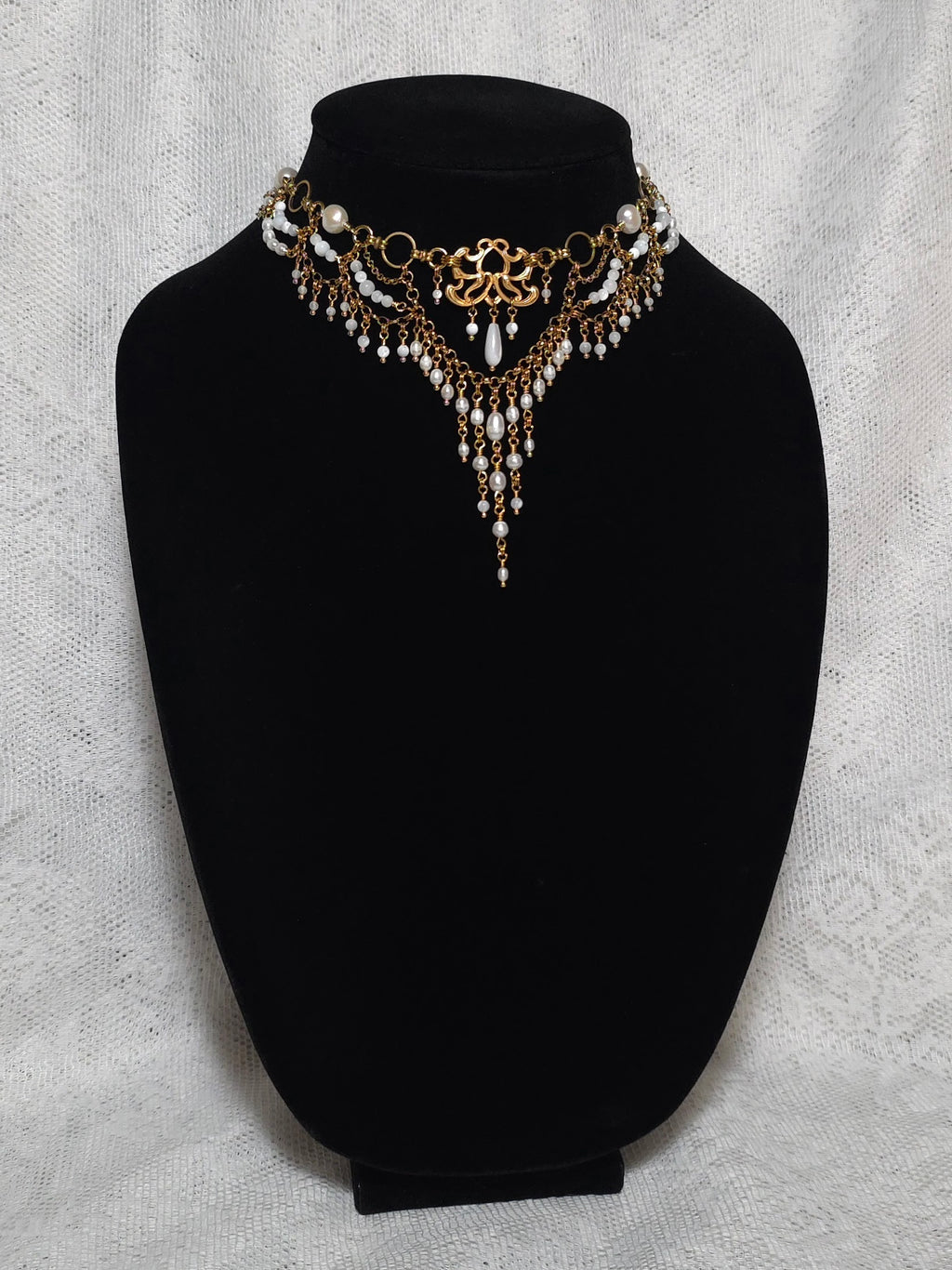 THE PROPOSAL | Gold & Pearl Renaissance Inspired Brass Choker
