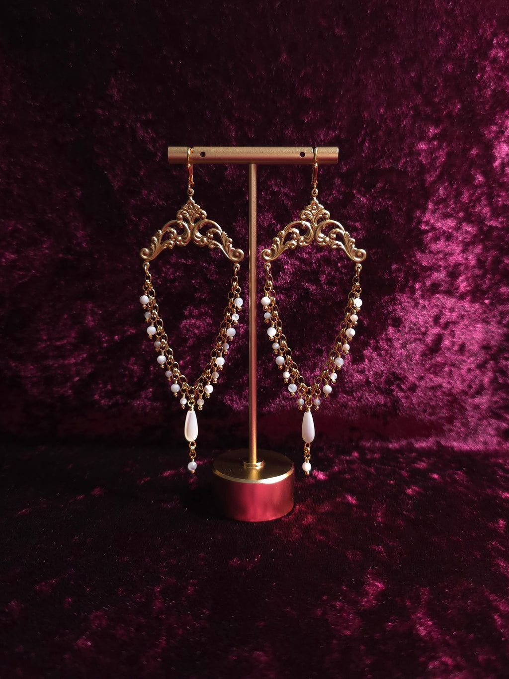 FIRST LOVE | Mother of Pearl Renaissance Inspired Earrings