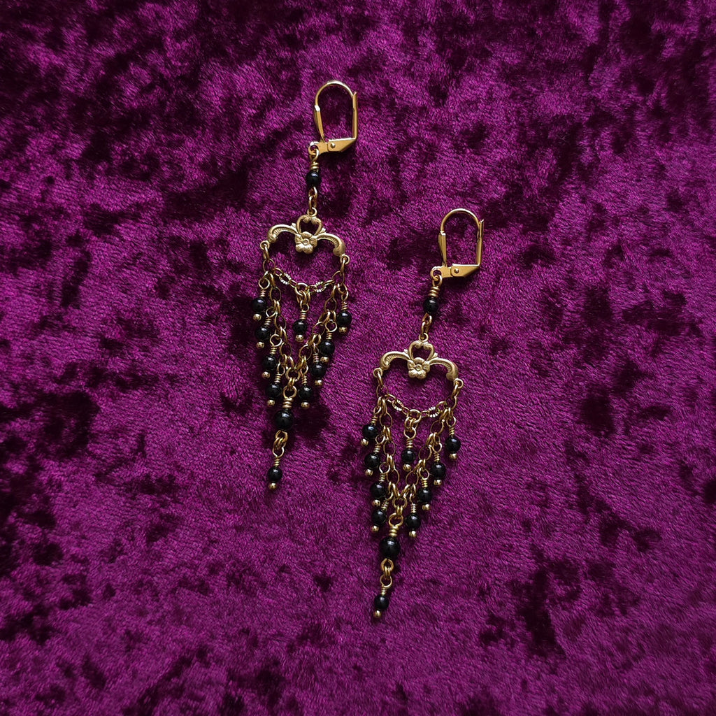 SLIP AWAY | Onyx Renaissance Inspired Earrings
