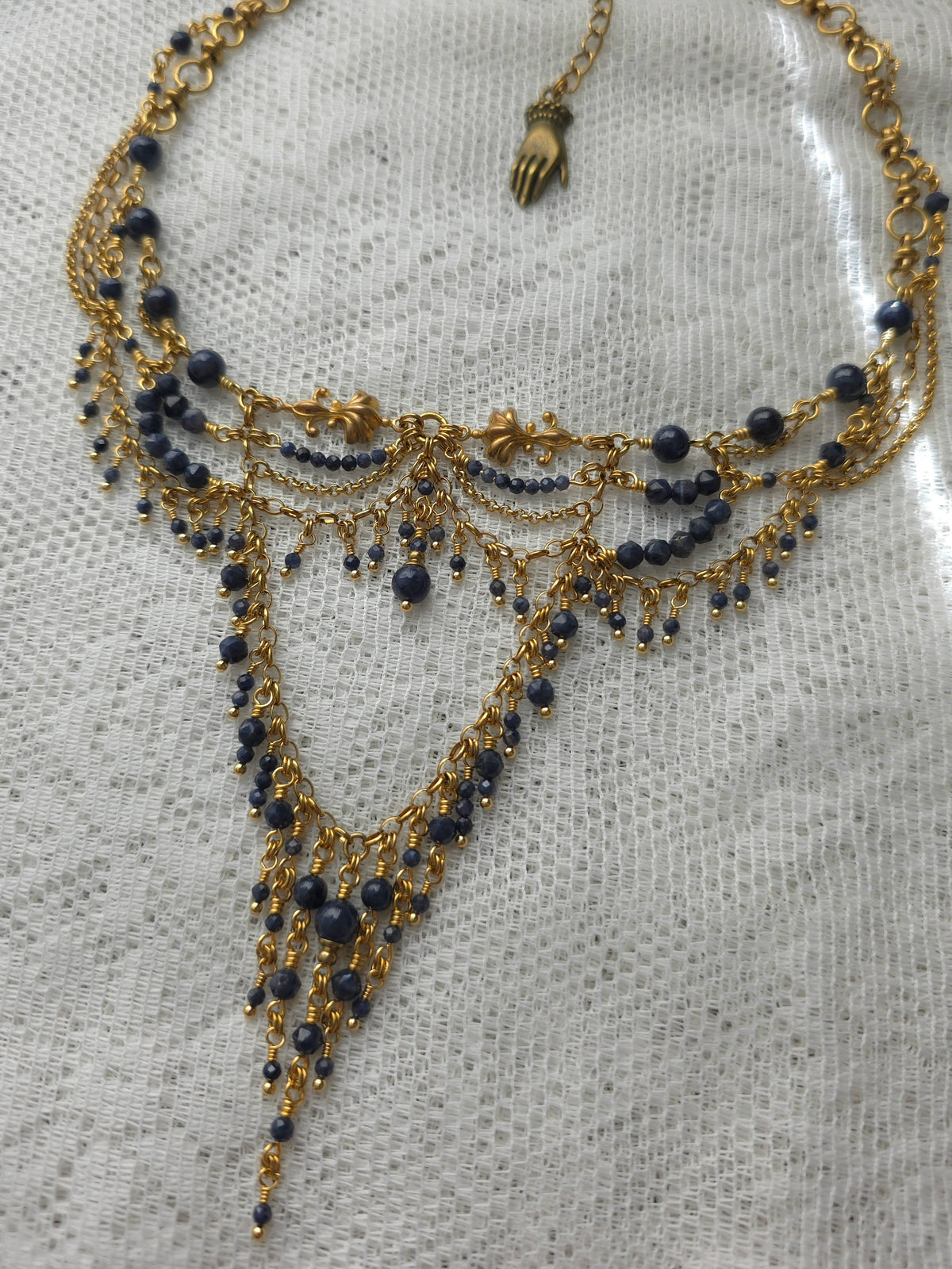 WITCHING HOUR | Sapphire & Gold All Hallows' Eve Inspired Brass Choker
