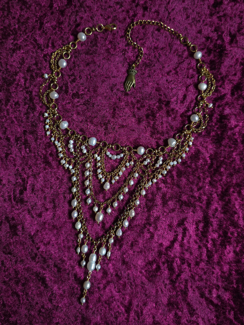 DIANA & ACTAEON | Gold & Pearl Louvre Inspired Statement Choker