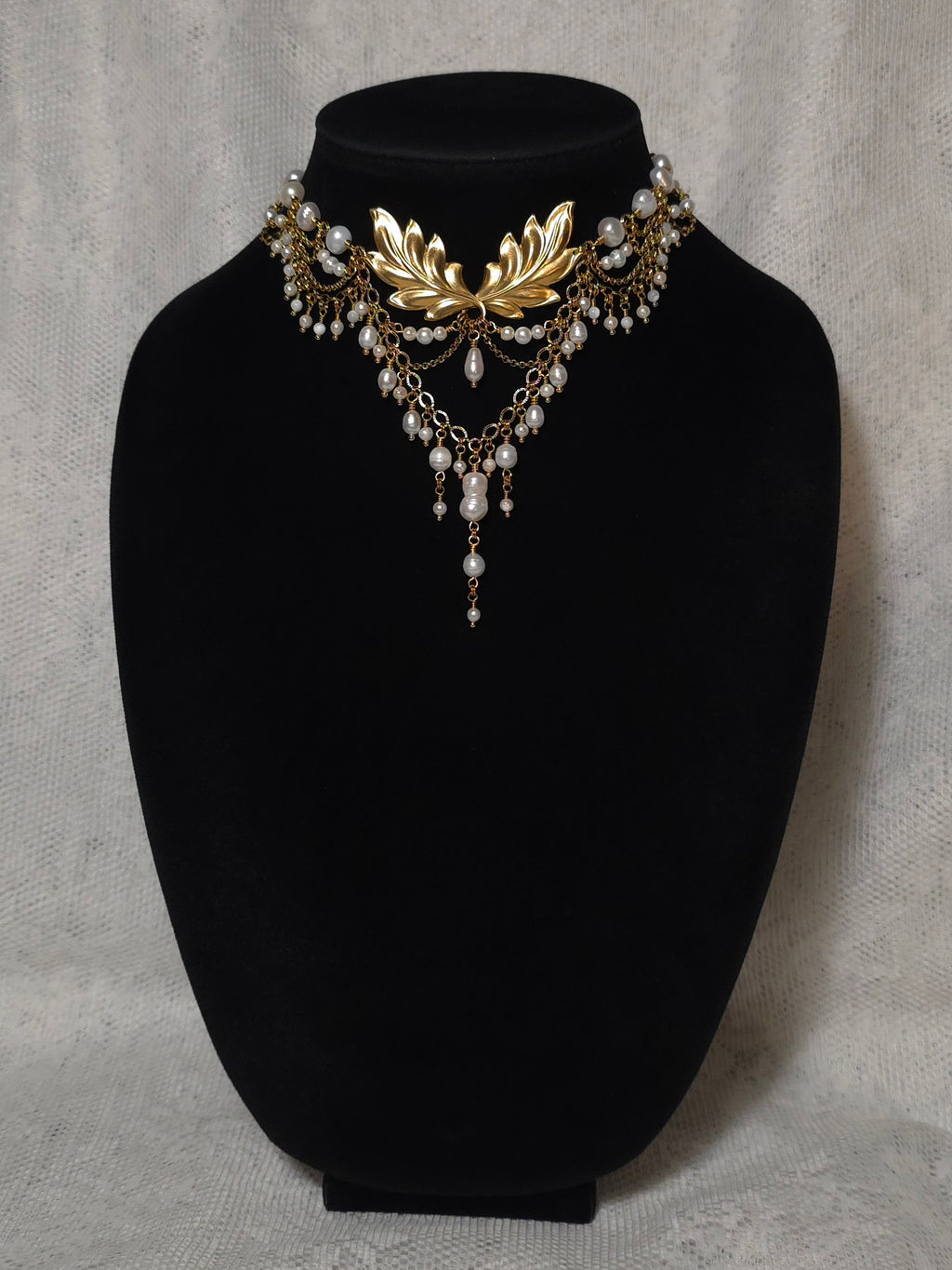 REVIVAL | Gold & Pearl Renaissance Inspired Choker