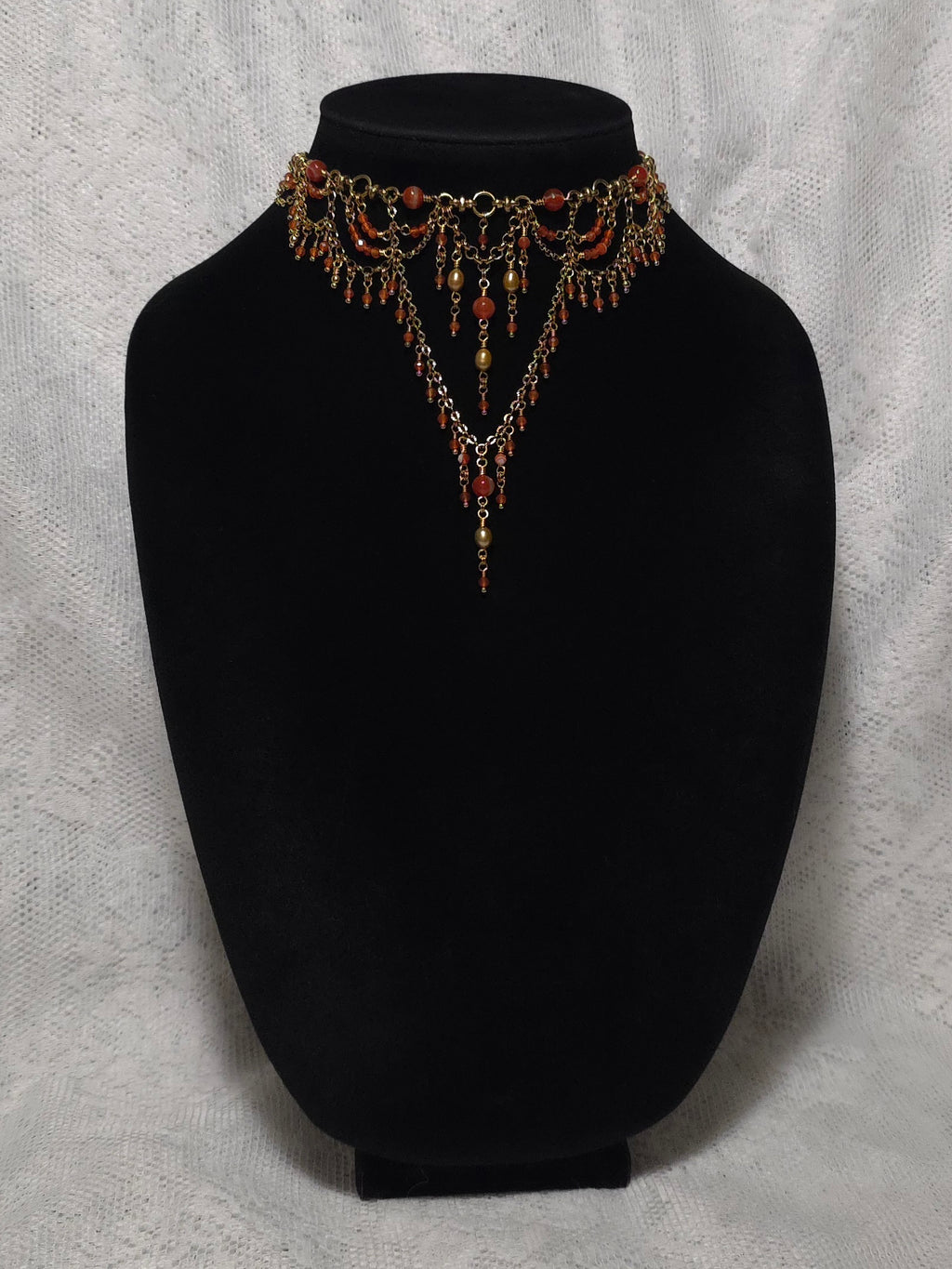 OMPHALE | Gold & Carnelian Louvre Inspired Statement Choker