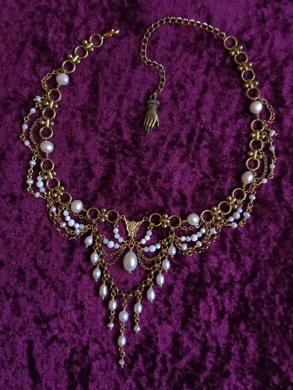 FOREVER & A DAY | Gold & Pearl Renaissance Inspired Statement Choker