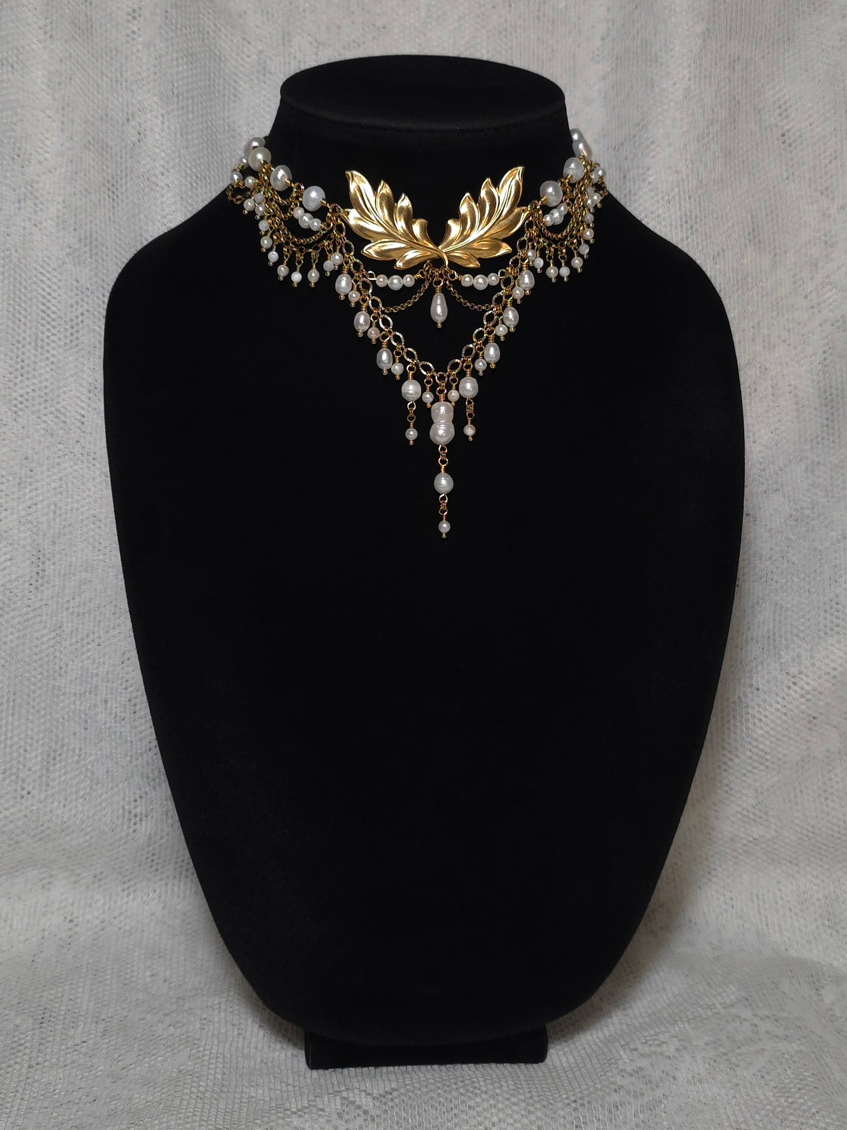 REVIVAL | Gold & Pearl Renaissance Inspired Choker