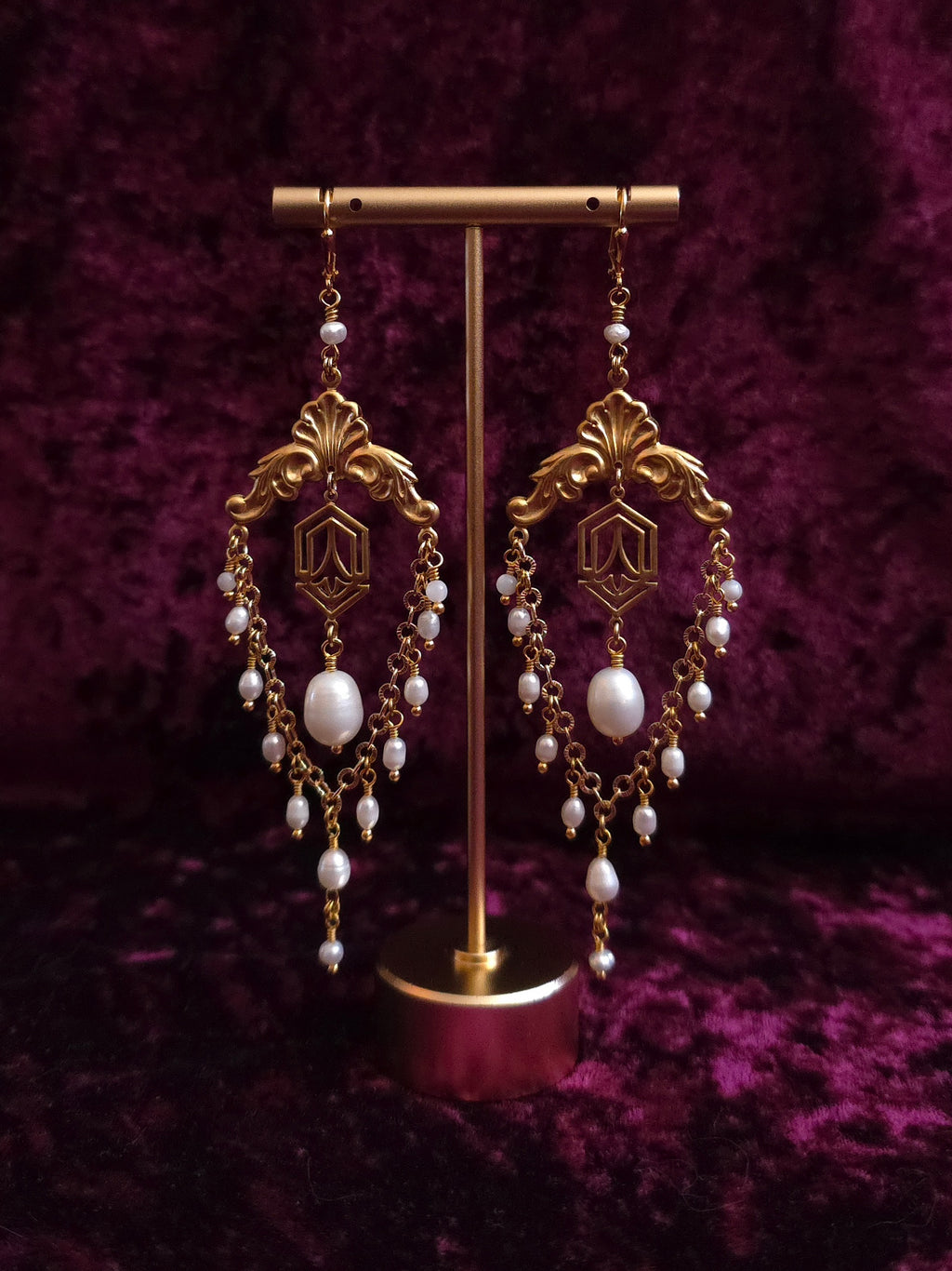 PENNYTREE | Gold & Pearl Fantasy Inspired Earrings