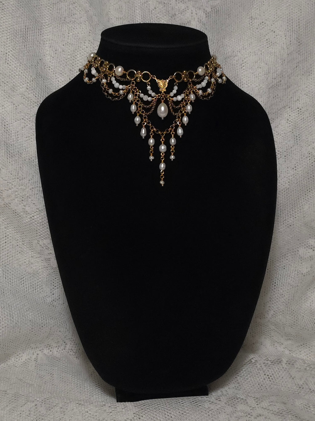 FOREVER & A DAY | Gold & Pearl Renaissance Inspired Statement Choker