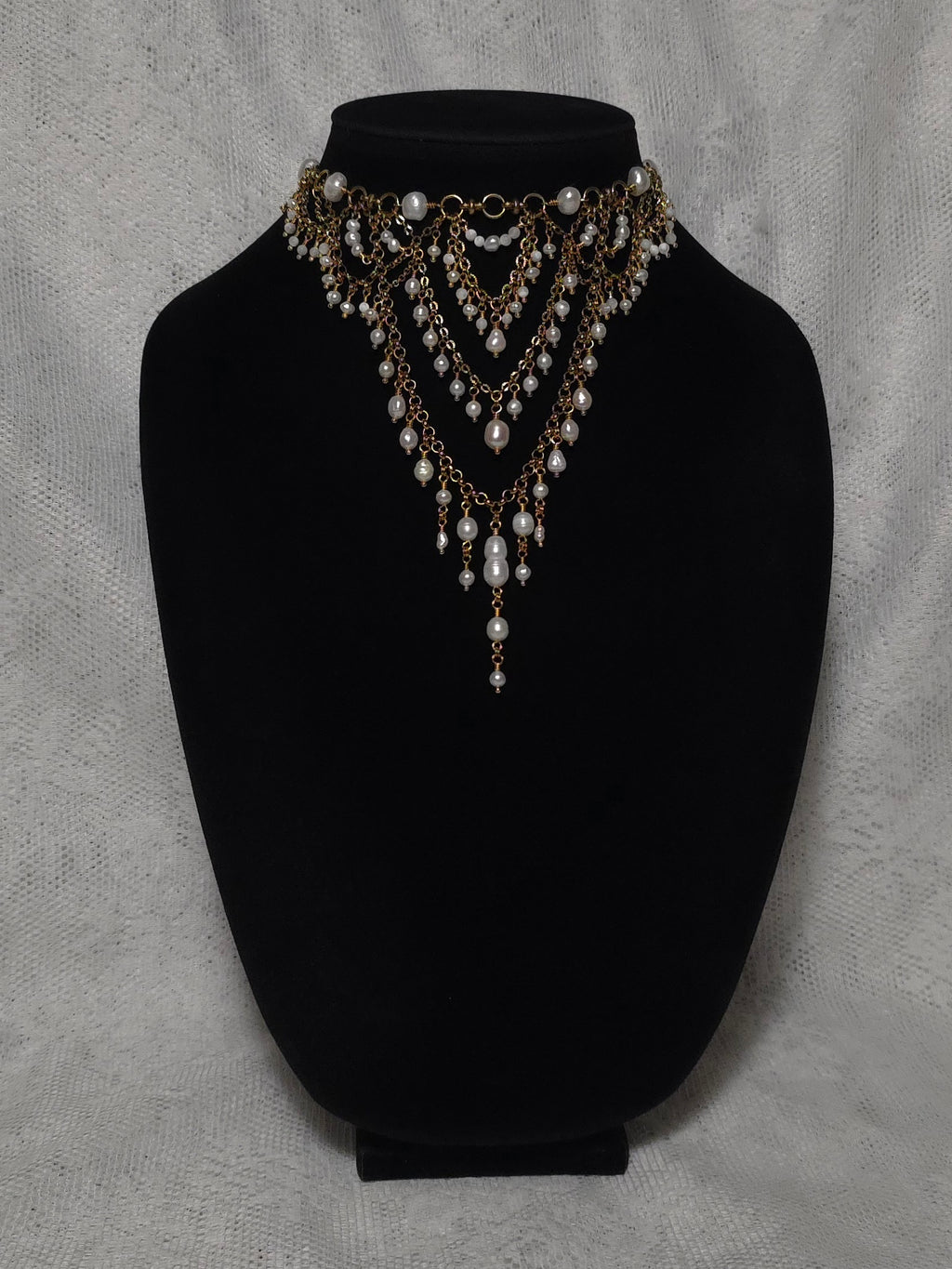 DIANA & ACTAEON | Gold & Pearl Louvre Inspired Statement Choker
