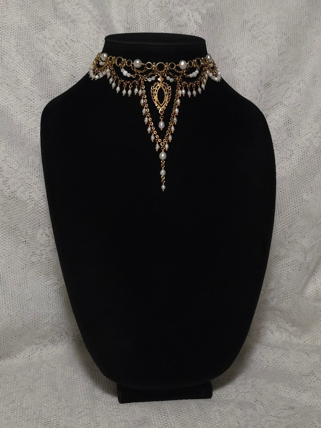 SAME SOUL | Gold & Pearl Renaissance Inspired Statement Choker