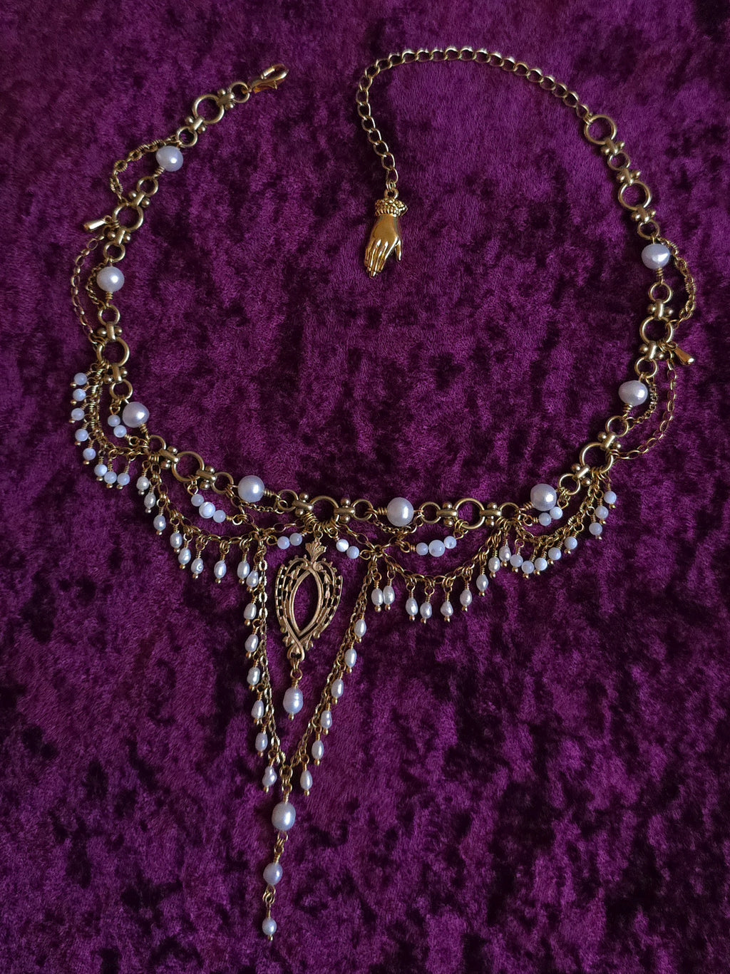 SAME SOUL | Gold & Pearl Renaissance Inspired Statement Choker
