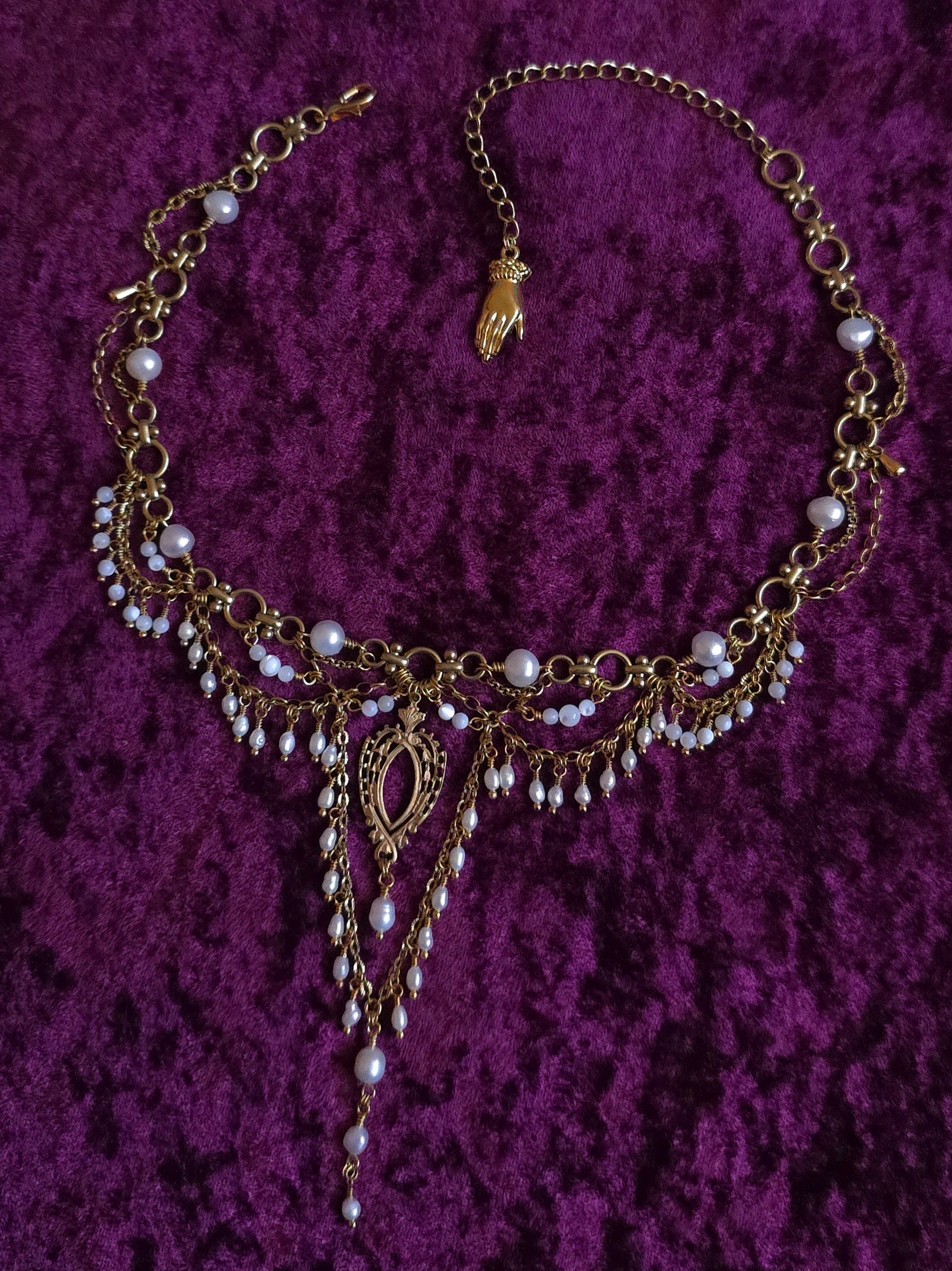 SAME SOUL | Gold & Pearl Renaissance Inspired Statement Choker