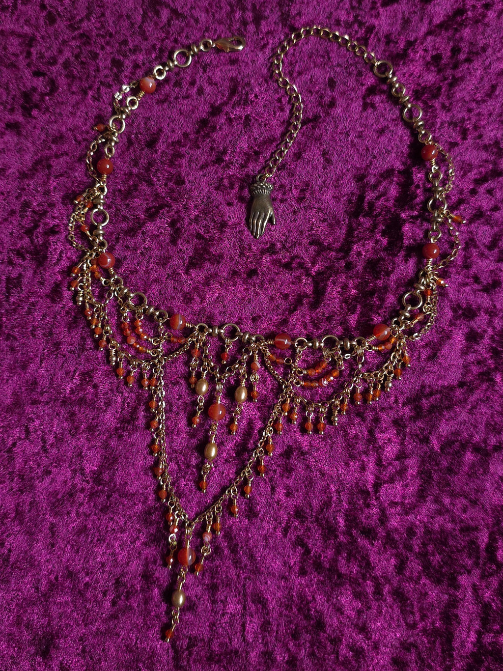 OMPHALE | Gold & Carnelian Louvre Inspired Statement Choker