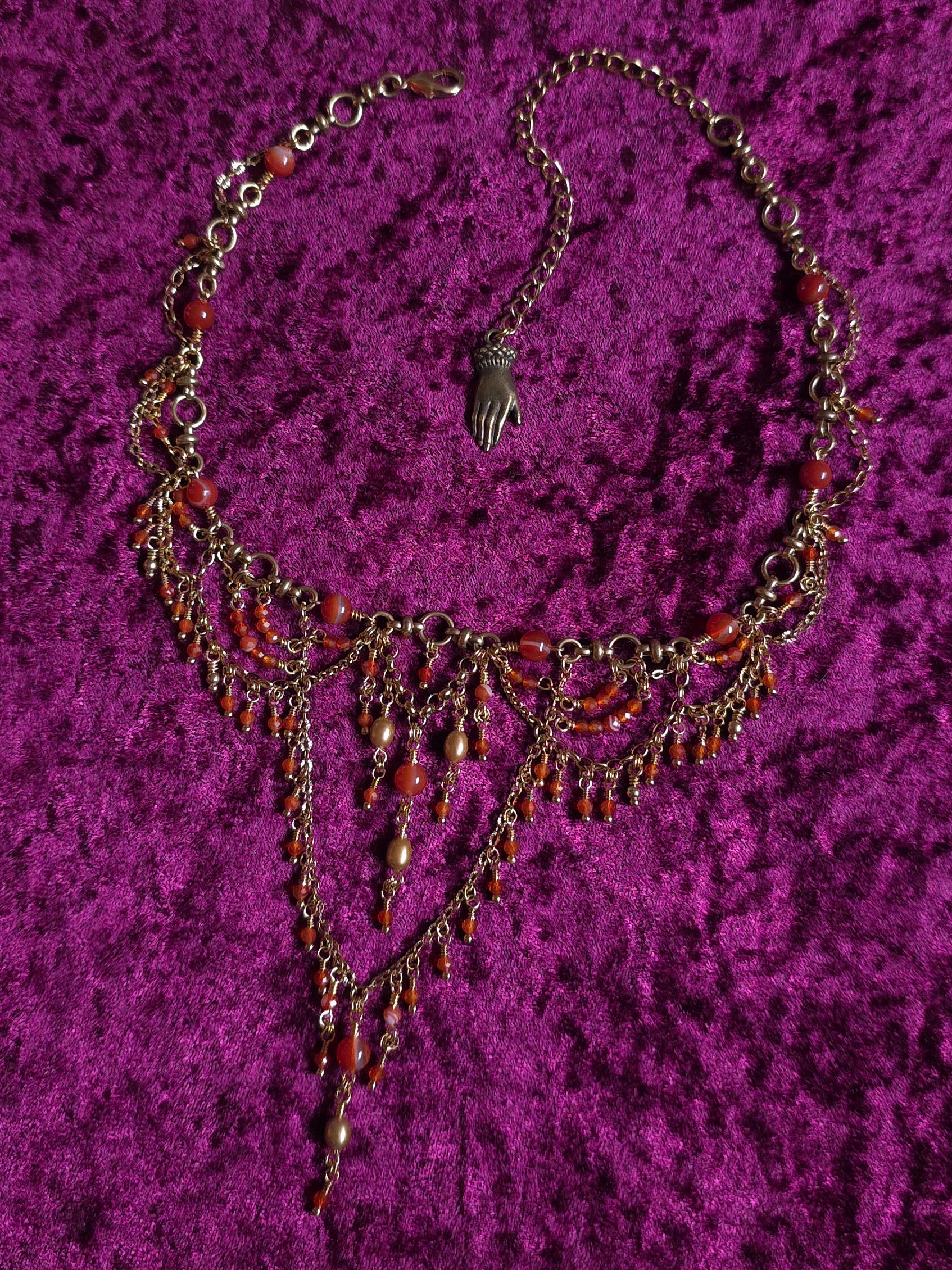 OMPHALE | Gold & Carnelian Louvre Inspired Statement Choker